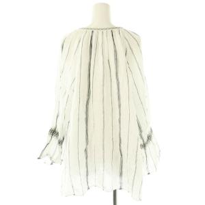 23区 R ×LIBECO リネン シャツ 長袖 ストライプ 46 白 ホワイト グレー /AT OS