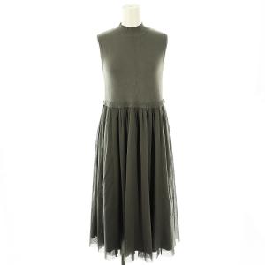 ニット×チュールドッキングワンピース 36 グレー /ES OS