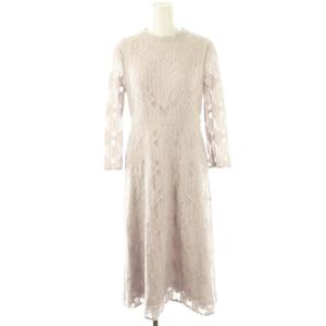 ジオメトリックレース ワンピース 36 ライトラベンダー /MI OS