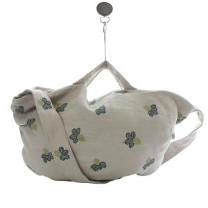 light berry ハンドバッグ ショルダーバッグ 2way 斜め掛け リネン ライトグレー /YO26