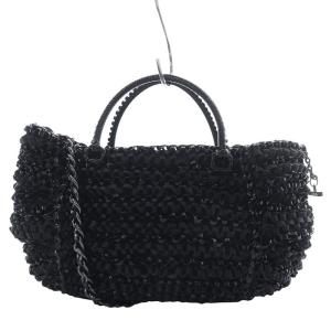 ワイヤーバッグ 2way チェーン ブラック