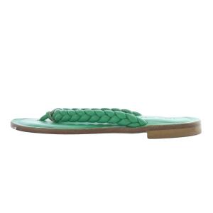 FABIO RUSCONI トングフラットサンダル  レザー 37 緑 グリーン /SR39 SH