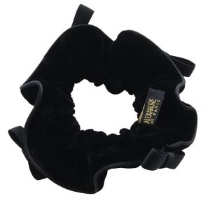 Alexandre De Paris ベロア ミニリボン シュシュ ブラック