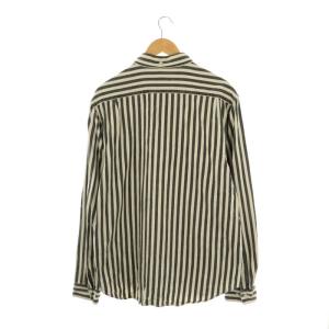 Supreme printed stripe shirt BDシャツ ボタンダウン L グレー ライトベージュ