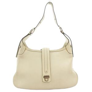 ガンチーニ ハンドバッグ ワンショルダー 肩掛け レザー 白 ホワイト /GV