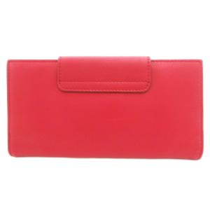 Salvatore Ferragamo ガンチーニ 二つ折り長財布 ウォレット ロゴ 小銭入れあり レザー 赤 レッド /GV