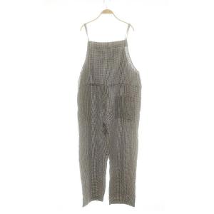 JOURNAL STANDARD LUXE 24SS LCギンガム キャミサロペット リネン ブラック ホワイト /HK OS