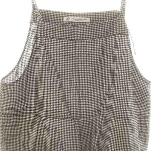 JOURNAL STANDARD LUXE 24SS LCギンガム キャミサロペット リネン ブラック ホワイト /HK OS