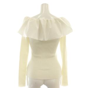 FRAY I.D 24SS ツイストカラーコンビオフショルニット カットソー リブ F 白 ホワイト /AT OS