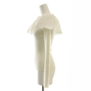 FRAY I.D 24SS ツイストカラーコンビオフショルニット カットソー リブ F 白 ホワイト /AT OS