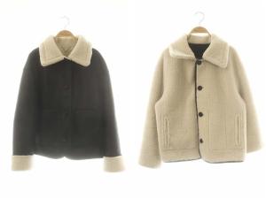 24AW リバーシブルボンディングジャケット フェイクレザー 1 ブラック /HK OS