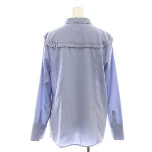 CELFORD HANAE MORI ヨークフリルブラウス 長袖 38 青 ブルー /AT OS