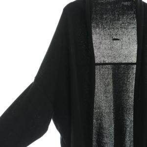 MUSE de Deuxieme Classe PARUコットンロングカーディガン ニット 前開きトッパー 黒 ブラック /AT OS