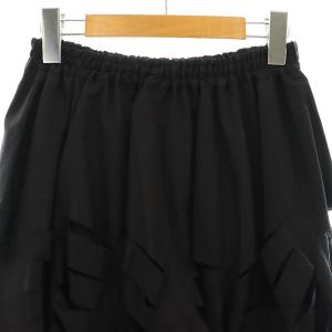 gomme カット加工 フレアスカート ミモレ ロング M 黒 ブラック /AT OS