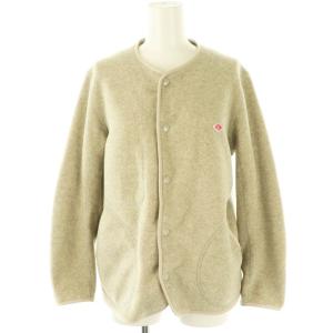 フリースノーカラージャケット スナップボタン 34 グレー /AT OS