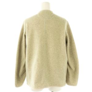 DANTON フリースノーカラージャケット スナップボタン 34 グレー /AT OS