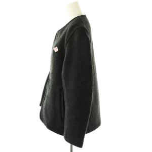 DANTON ウールモッサノーカラーコート ショート丈 36 グレー /AT OS