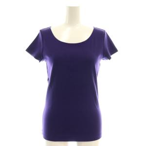 フレンチスリーブ カットソー 半袖 1 紫 パープル /AT OS