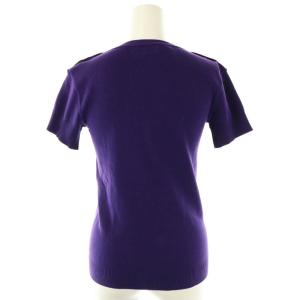 agnes b. ロゴボタン 半袖 ニット セーター 1 紫 パープル /AT OS