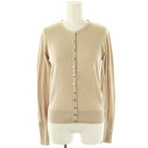 ロゴボタン コットンニット カーディガン クルーネック 1 ベージュ /AT OS