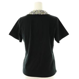 agnes b. 襟花柄半袖シャツ 1 ブラック マルチカラー /DO OS