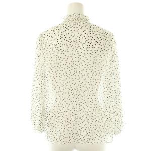 To b. by agnes b. ドット シアー ブラウス 七分袖 シースルー 36 白 ホワイト /AT OS