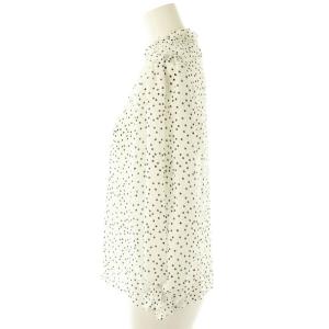 To b. by agnes b. ドット シアー ブラウス 七分袖 シースルー 36 白 ホワイト /AT OS