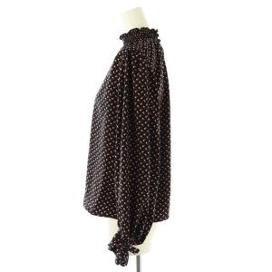 To b. by agnes b. CHEMISE ツインドットブラウス 長袖 36 紺 ネイビー /AT OS