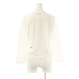 agnes b. プレッション ロゴ カーディガン クルーネック 1 白 ホワイト /AT OS