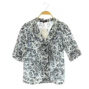 agnes b. フランス製 シルク ブラウス agnes b.】Made in France 100% Silk Round Collar Blouse