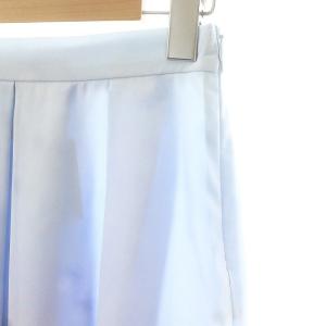 agnes b. 転写 タックスカート フレア ミモレ ロング 36 水色 /AT OS