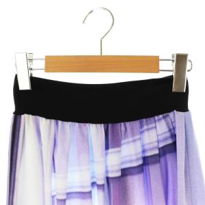 agnes b. 転写 タックスカート ギャザー ミモレ ロング 1 紫 パープル /AT OS