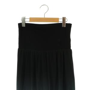 agnes b. 23AW 転写 フレアスカート 膝丈 1 黒 マルチカラー /NR OS