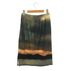 agnes b. 転写 タイトスカート ミモレ ロング 1 マルチカラー /NR OS