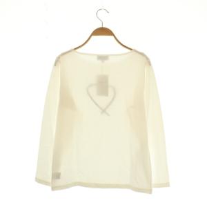 agnes b. ハート 長袖 カットソー Tシャツ ロンT コットン 1 オフホワイト /NR OS