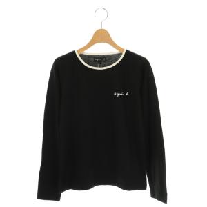 ロゴ 長袖 カットソー Tシャツ ロンT コットン 1 黒 /NR OS