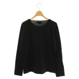 agnes b. ロゴ 長袖 カットソー Tシャツ ロンT コットン 1 黒 /NR OS