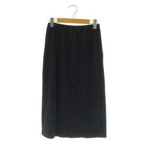 ドット ロングスカート イージー タイト 1 ネイビー /MY OS