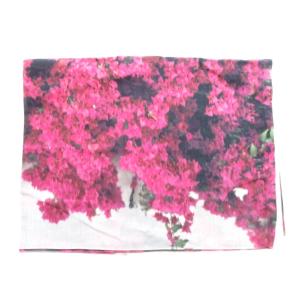 agnes b. タグ付き ストール 転写 花柄 ピンク /JS