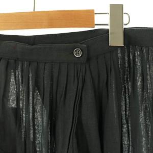 agnes b. ティアードスカート ロング フレア コットン 36 グレー /NR OS