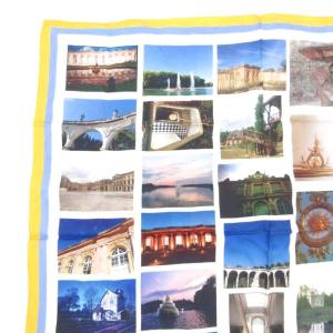 agnes b. タグ付き スカーフ 絹 シルク 転写 黄 イエロー /JS