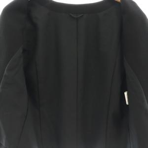 ANAYI ライトスラブクルー ジャケット フリンジ 38 黒 /CX OS