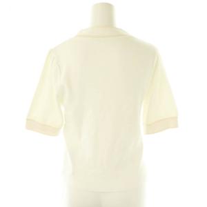 ANAYI 23SS モックネック半袖ニット プルオーバー 36 ホワイト /DF OS SH