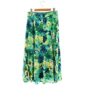 ANAYI 23SS デシタルフラワープリントフレアスカート 38 マルチカラー /DF OS SH