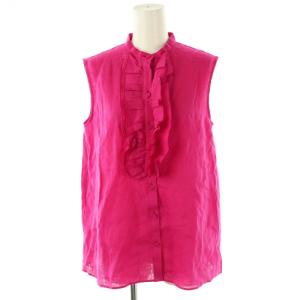 フリルノースリーブブラウス リネン 38 ピンク /DF OS SH