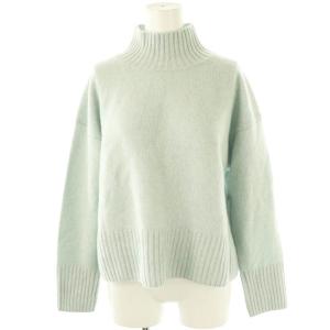 ウールカシミヤ天竺ハイネックプルオーバーニット セーター 長袖 38 ライトブルー /DF OS SH