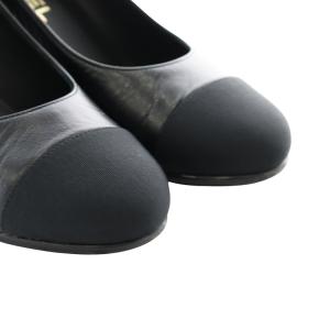 CHANEL Mary Janes Goatskin Grosgrain パンプス