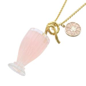 Q-POT フレッシュピンクレモネード ネックレス ペンダント ゴールド色 /SR19 SH