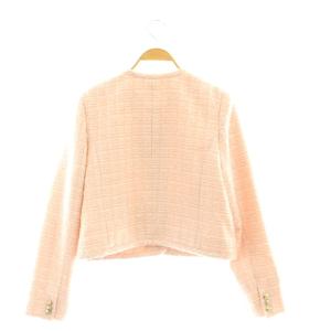 CELFORD 25SSパイピングショートジャケット ツイード 38 ピンク