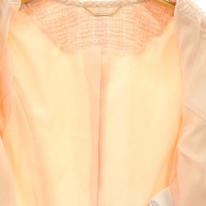 CELFORD 25SSパイピングショートジャケット ツイード 38 ピンク